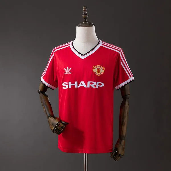 Camiseta de fútbol Manchester United 1984 LOCAL MANGA CORTA VERSION FAN